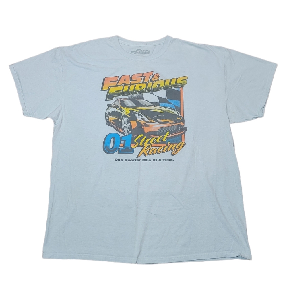 Fast N Furious 01 Street Racing Size XXL Gray T-Shirt